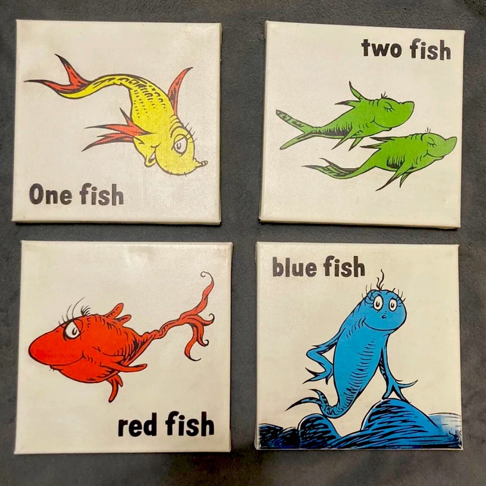 Dr. Seuss One Fish canvas prints